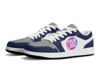 Chaussures inspirées de Dallas personnalisées | Baskets bleu marine et grises personnalisées à thème étoile | Unisexe et enfants