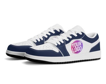 Chaussures inspirées de Dallas personnalisées | Baskets bleu marine et blanches personnalisées à thème Étoile | Unisexe et enfants