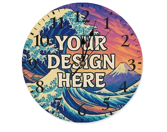 Reloj de pared de PVC personalizado / Reloj redondo personalizado para dormitorio o decoración de casa de campo / Idea de regalo silenciosa a pilas