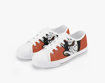 Zapatillas bajas de los Anaheim Ducks: zapatillas de lona retro para aficionados al hockey, zapatillas naranjas personalizadas inspiradas en la NHL, regalo para los amantes del hockey.