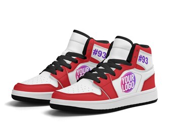 Aangepaste op St. Louis geïnspireerde sneakers | Gepersonaliseerde rode en witte schoenen | Uniseks en kinderen | Cadeau honkbalfan