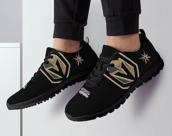 Vegas Golden Knights Fan Unofficial Running Shoes, sneakers Black Sole Unisex