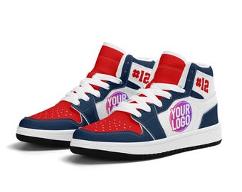 Custom New England Inspired Shoes | Personalized Sneakers with Your Logo, Name & More | Unisex and Kids