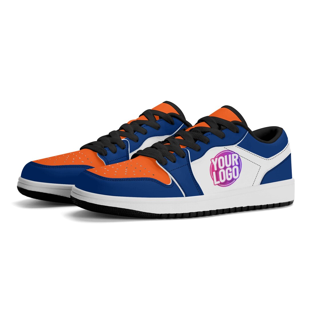 Custom Racing Checkered Low Top Shoes number 31 Orange