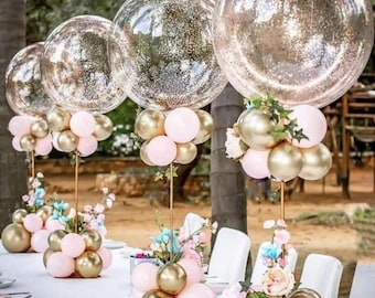 Palloncini LED riutilizzabili da 20" / Decorazione per feste bianco caldo (set da 3)