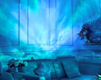 Lampada proiettore onde oceaniche / Luce d'atmosfera rotante con increspature dell'acqua