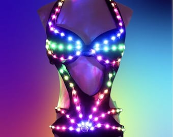 Body LED radiante / Abito da festival rave
