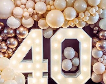 Grande luce LED da 36 pollici per numeri da tendone / Decorazione per feste di compleanno