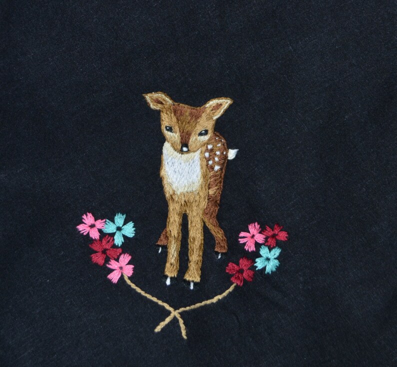 Little fawn sweet hand embroidery design pdf  etsy Little fawn sweet hand embroidery design pdf  etsy
