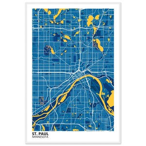 St. Paul Minnesota Modern City Map Print