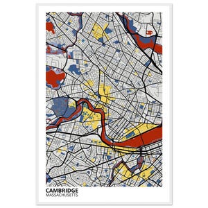 Cambridge Massachusetts City Map Poster | Personalized Print | Minimalist Modern Wall Art | Home Decor
