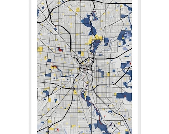 San Antonio Texas City Map Poster | Personalized Print | Minimalist Modern Wall Art | Home Decor
