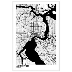 Jacksonville Florida Modern City Map Print