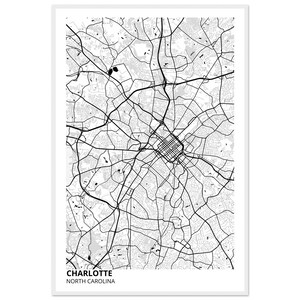 Charlotte Modern City Map Print