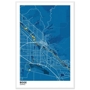 Boise Idaho Modern City Map Print
