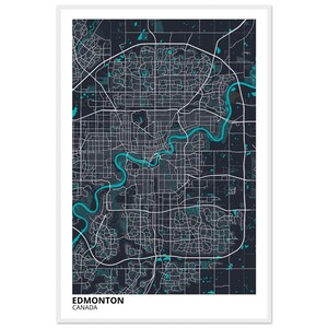 Edmonton Canada Modern City Map Print