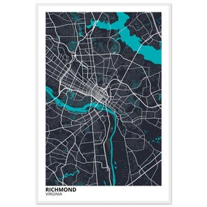 Richmond Virginia Modern City Map Print