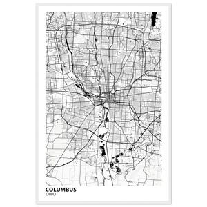 Columbus Ohio Modern City Map Print