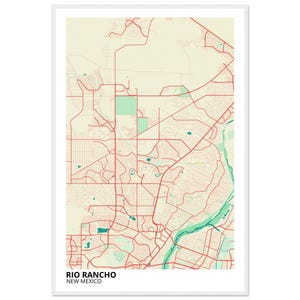 Rio Rancho New Mexico Modern City Map Print
