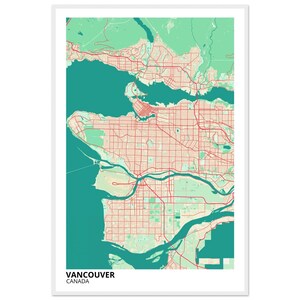 Vancouver Canada Modern City Map Print