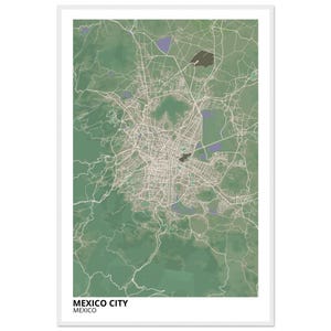 Mexico City Map Art Print | Custom Map Art Gift | Minimalist or Modern Designs | Your Choice | Personal Map Wall Art | Mexico Poster