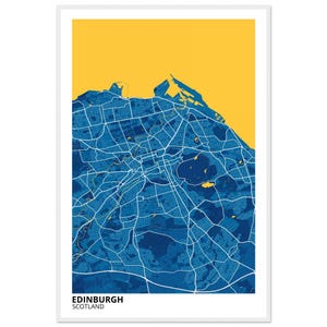 Edinburgh Scotland Modern City Map Print