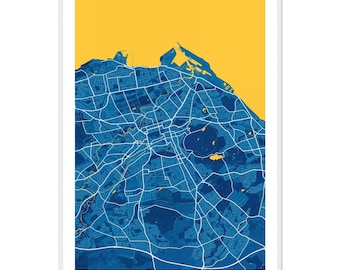 Edinburgh Scotland City Map Poster | Personalized Print | Minimalist Modern Wall Art | Home Decor