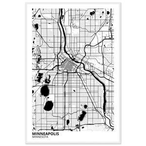 Minneapolis Minnesota Modern City Map Print