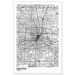 Houston Texas Modern City Map Print