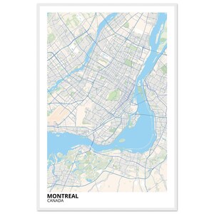 Montreal Canada Modern City Map Print
