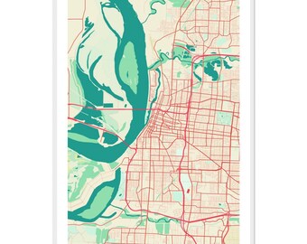 Memphis Tennessee City Map Poster | Personalized Print | Minimalist Modern Wall Art | Home Decor