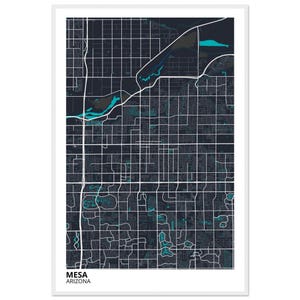 Mesa Arizona City Map Poster | Personalized Print | Minimalist Modern Wall Art | Home Decor