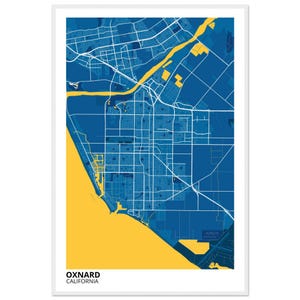 Oxnard California Modern City Map Print