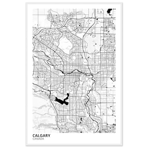 Calgary Canada Modern City Map Print
