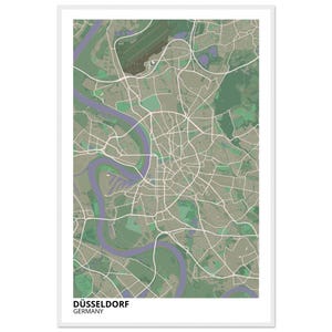 Düsseldorf Germany Modern City Map Print