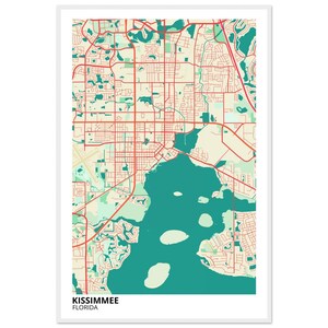 Kissimmee Florida Modern City Map Print