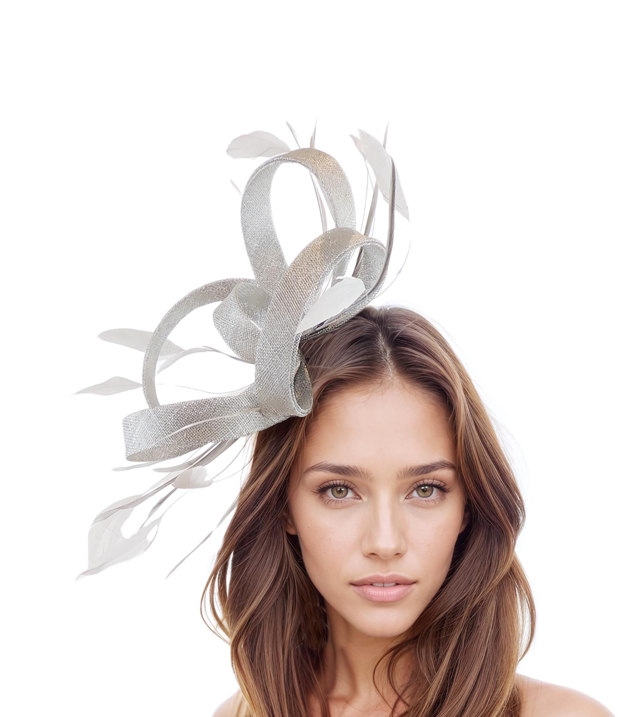 Coral Fascinator Hat: Kentucky Derby, Royal Ascot Headband  display picture 2