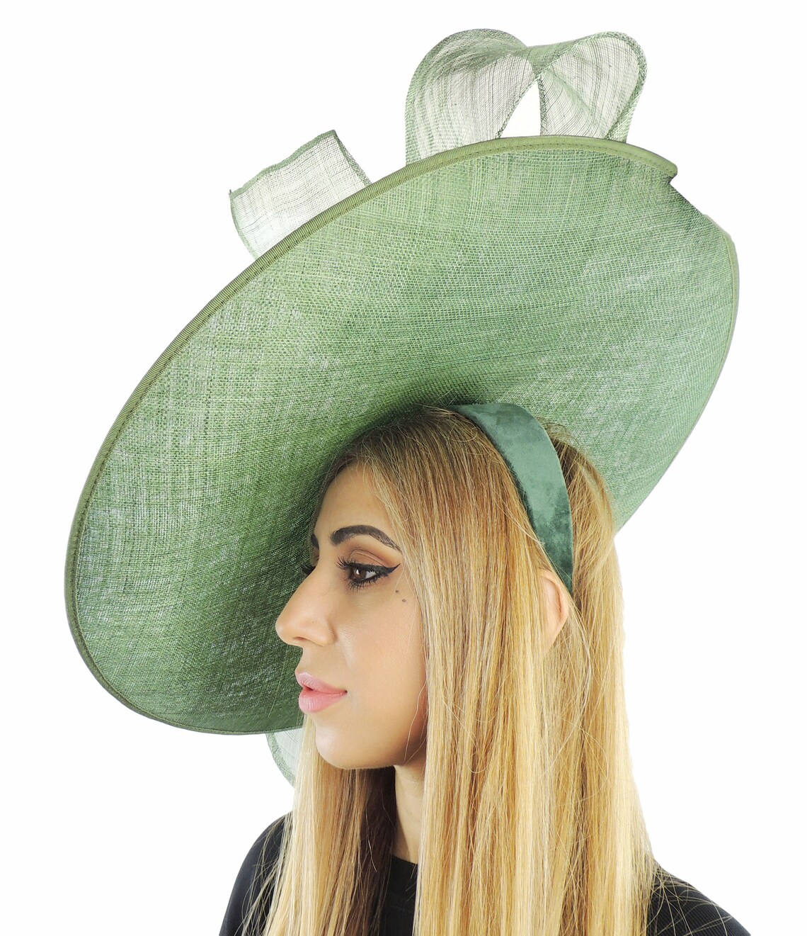 Forest Dark Green Statement Hatinator Fascinator Royal Ascot Etsy