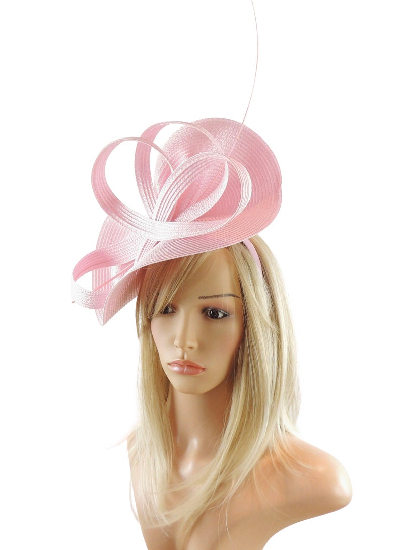 Candy Pink Womens Kentucky Derby Royal Ascot Fascinator Hat Mad Hatter Garden Tea Party Wedding Headband Cocktail Statement Headpiece Races image 3