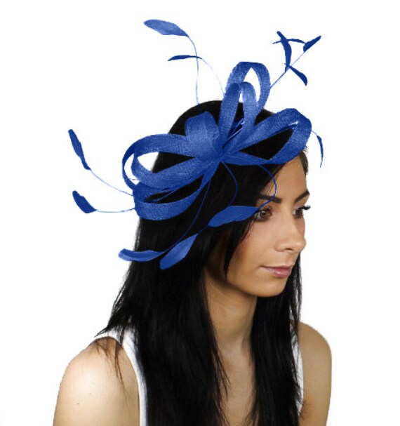 royal blue fascinator hats