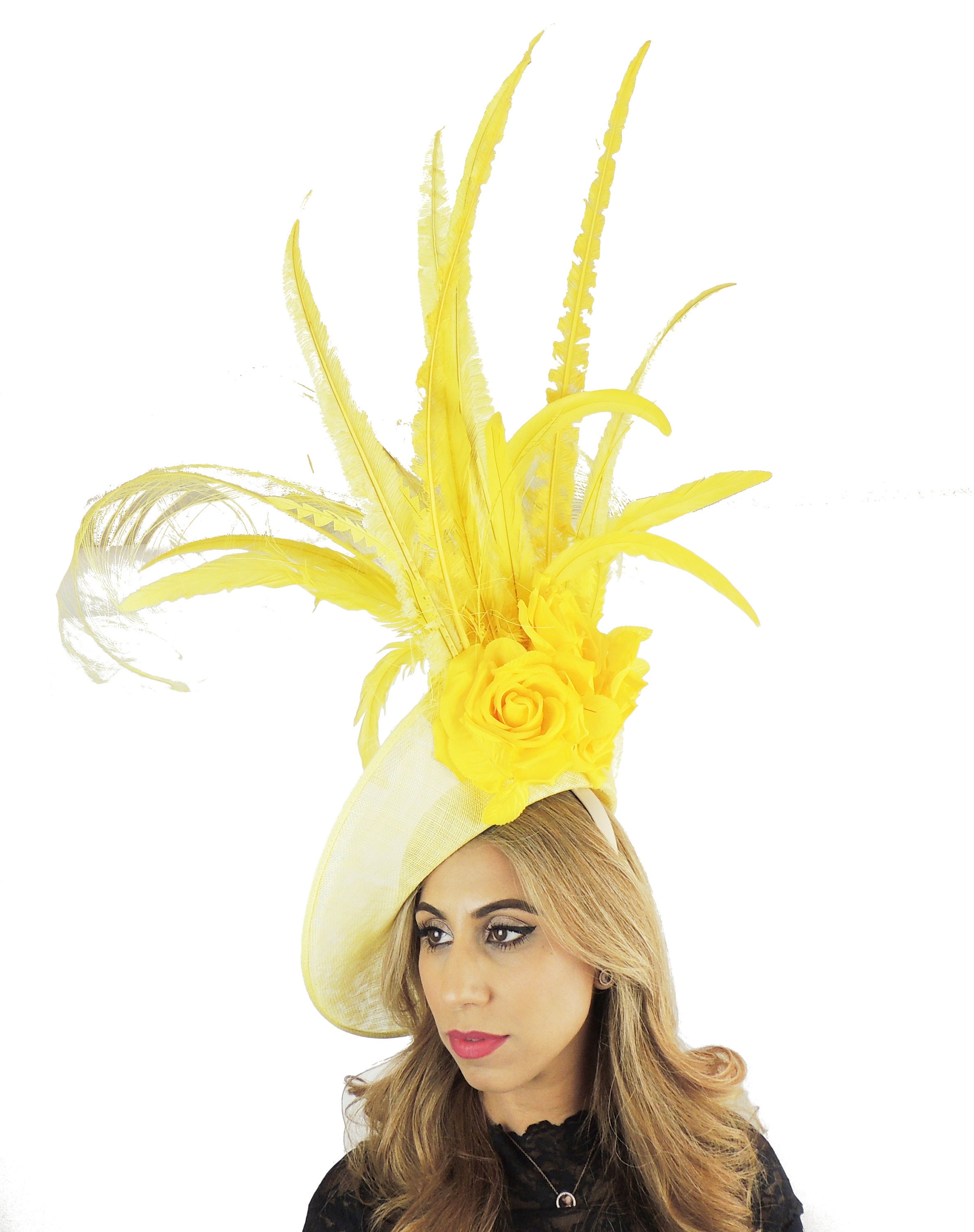 Yellow Fascinator Hat 