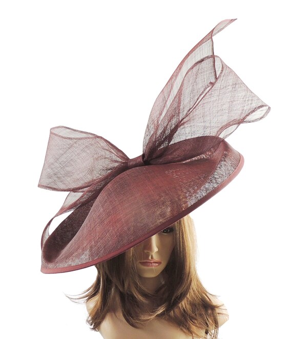 Burgundy Wine Barn Owl Fascinator 