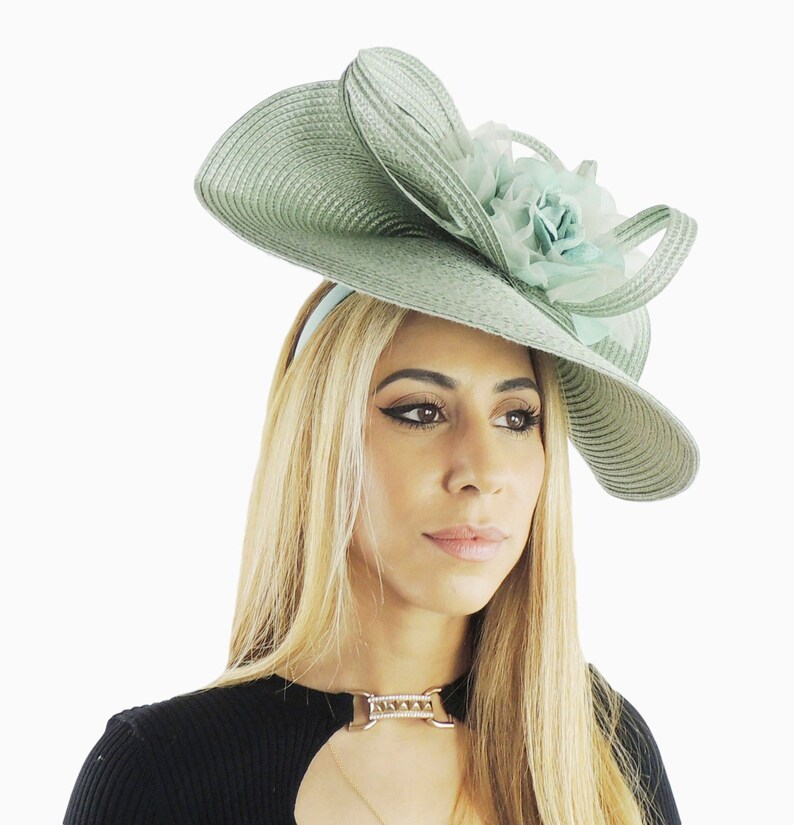 Schwarz-weißer Hut. Kentucky Derby Hut. Royal Ascot Hut, Dubai Rennen. Tag Der O - Foto 6