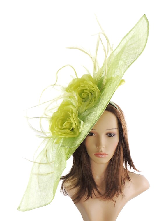 Elisaveta Lime Green Fascinator Hat for 