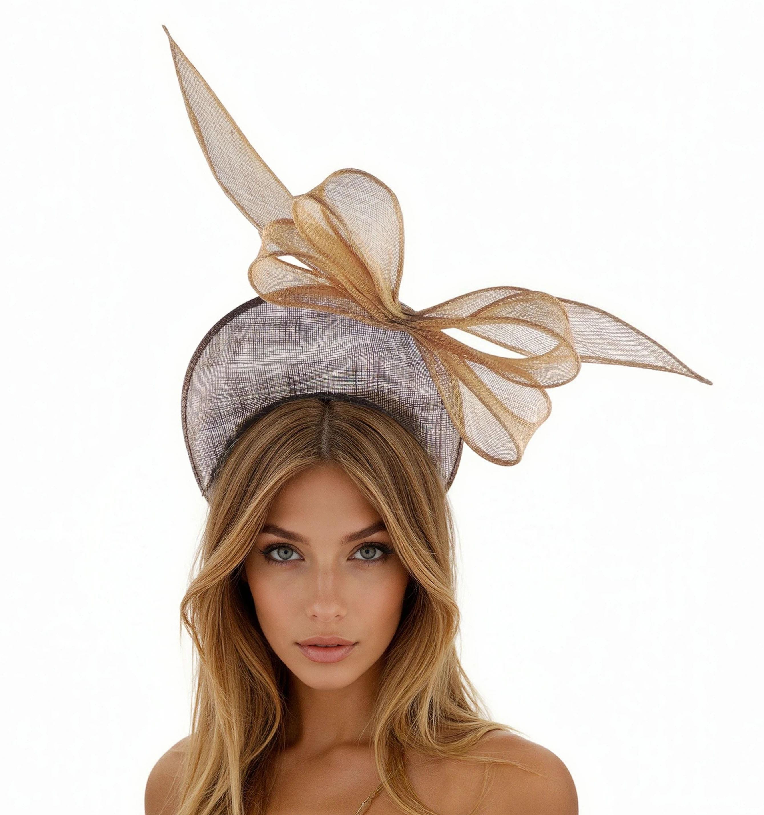 Vintage woven straw like headpiece halo piece The “Maeve” halo headband from @millistarr literally  main image 4