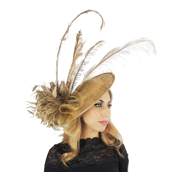 Metallic Gold Winnie Fascinator Hat for 