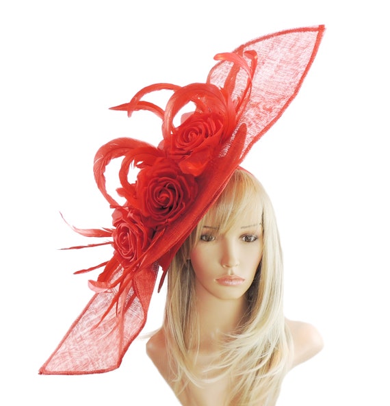 Elisaveta Red Fascinator Hat for 