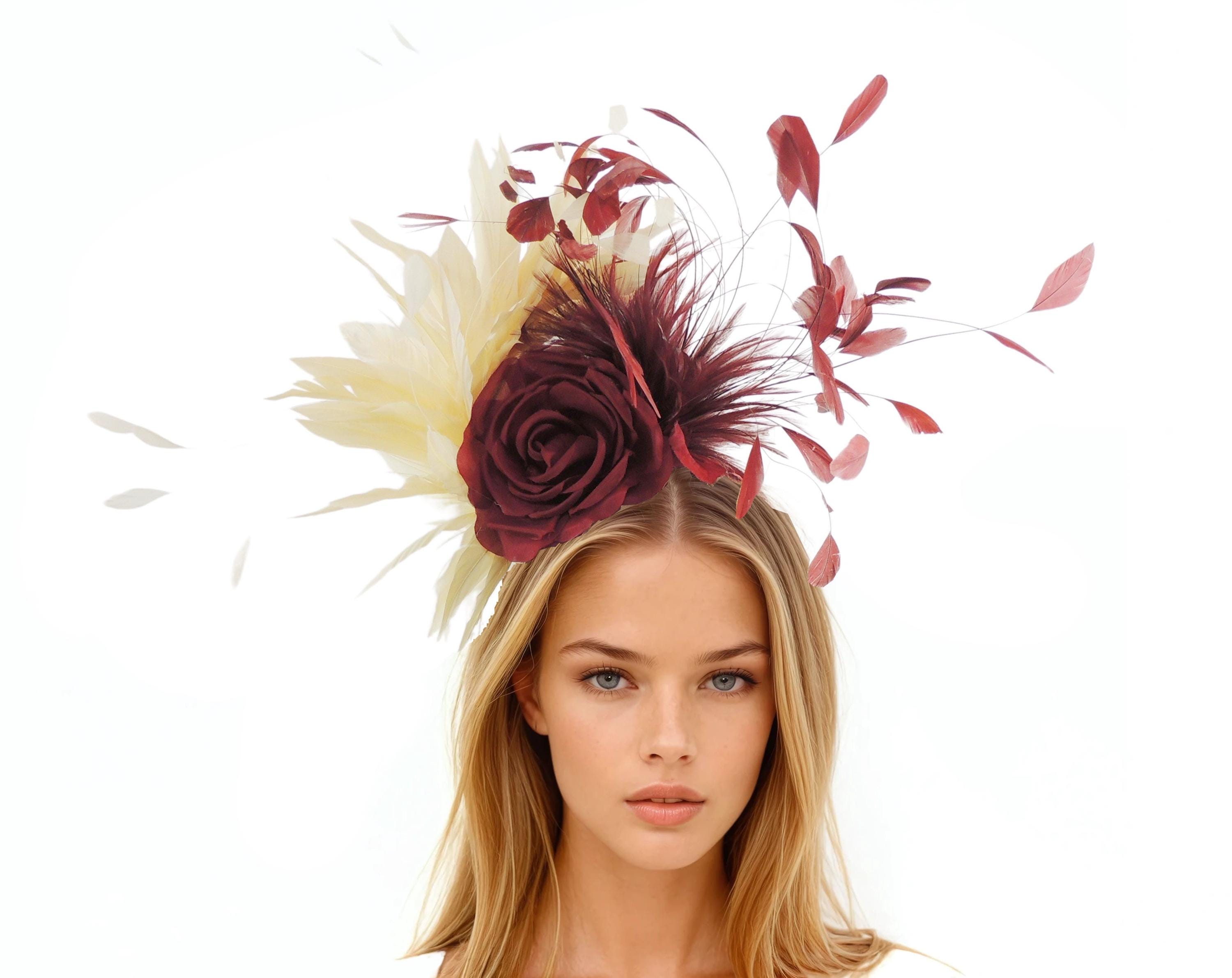 what colour fascinator with burgundy dress burgundy velvet teardrop fascinator hat winter weddings flower and silk  abaca loops  Georgina Blyth Millinery