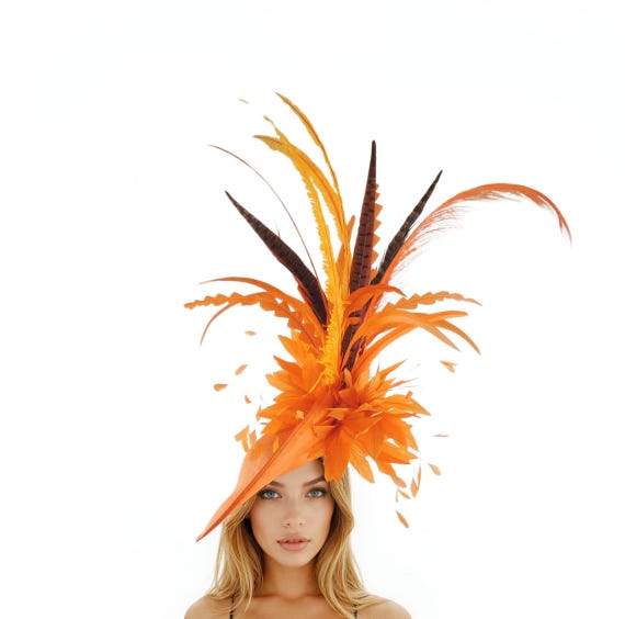 Kentucky Derby Hat Fascinator Yellow Statement Headwear Church Derby Hats | Luxury Kentucky Derby & Couture Millinery main image 4