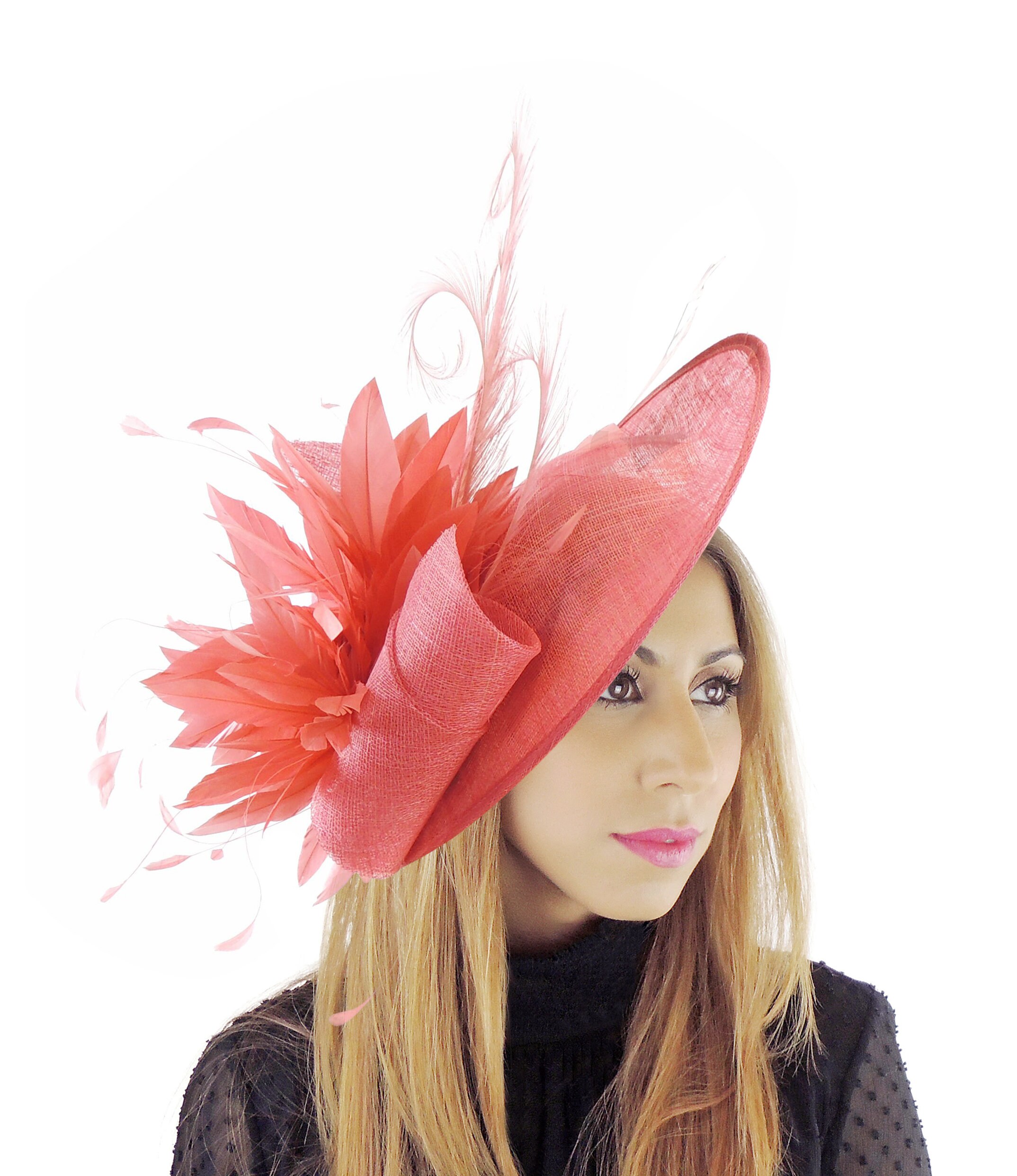 Cappello Ascot blu brillante, cappello da sposa blu elettrico, fascinator zaffiro, cappello Kentucky Derby, corse della madre della sposa, Ascot - Italia